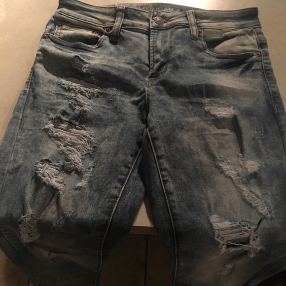 Men’s Blue Ripped skinny jeans - Picture 2 of 7